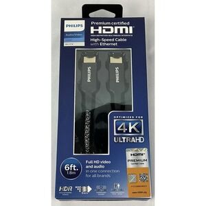 Philips‎ 6' Elite Premium High-Speed HDMI Cable with Ethernet, 4k Ultra HD HDR